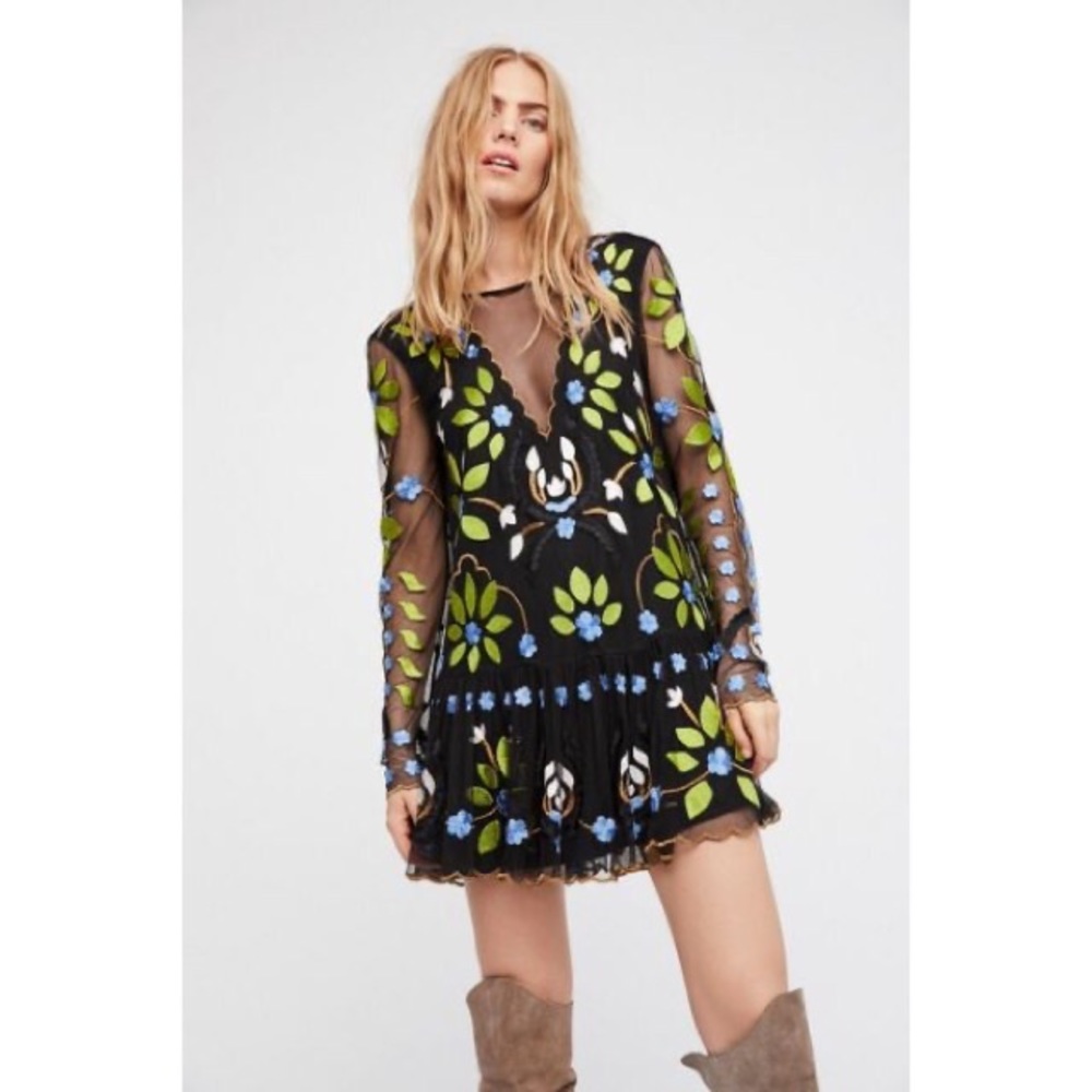 Free People hearts are wild mini dress